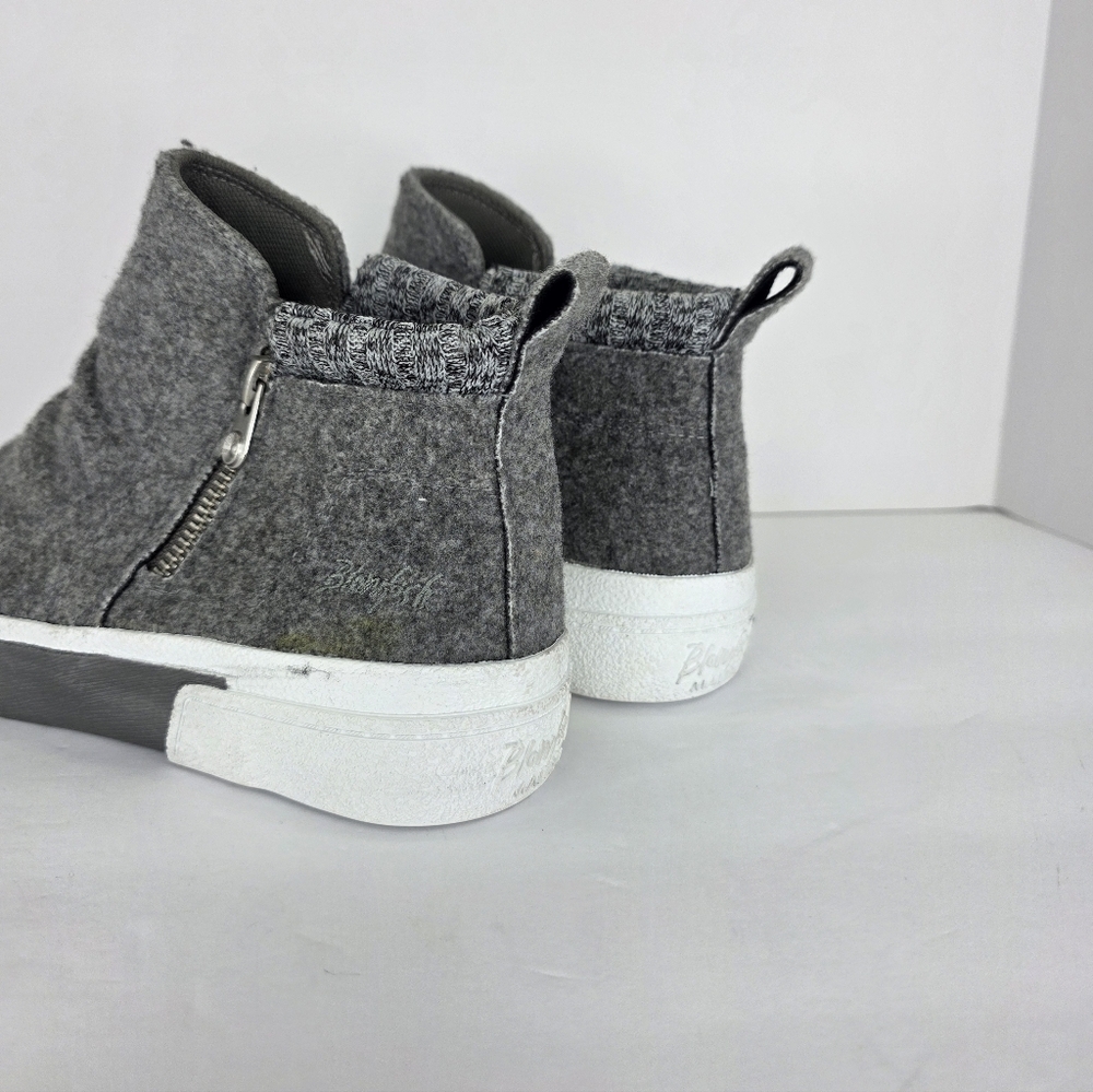 Blowfish Malibu Walkabout High-Top Sneakers Grey Flannel Zip Women's Size 7M - Picture 3 of 12